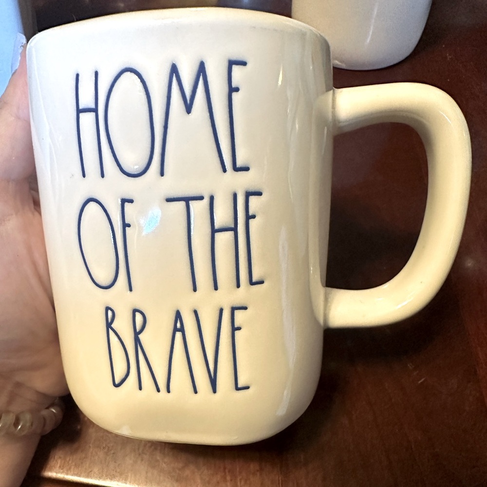 Rae Dunn Home of the Brave Mug
